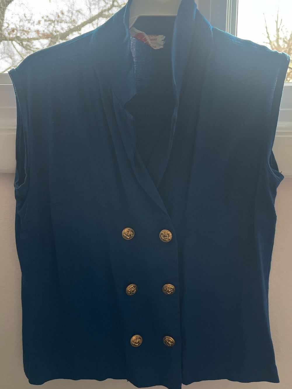 Vintage Nautical Blue Blouse